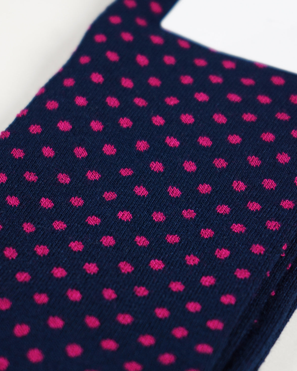 Luxury Bamboo Polka Sock Navy Pink