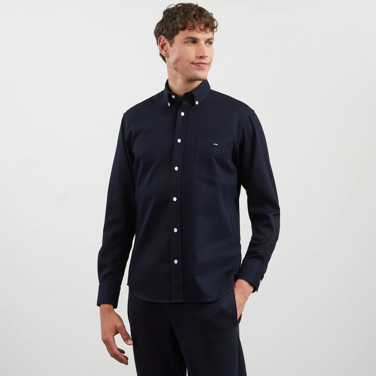 Buy Eden Park Cotton Shirt in Navy