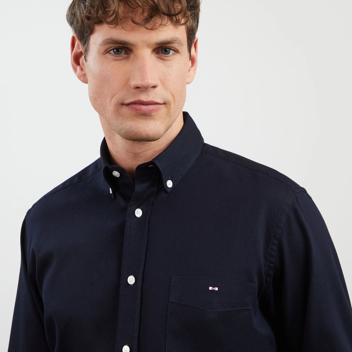 Eden Park Stitched Cotton Shirt - Navy