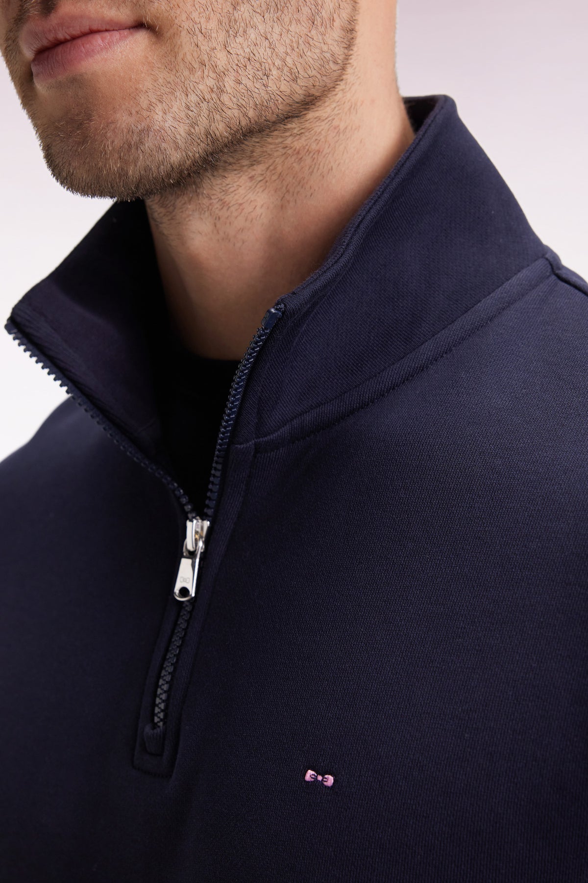 Eden Park Navy cotton fleece zip-up sweatshirt - Blue