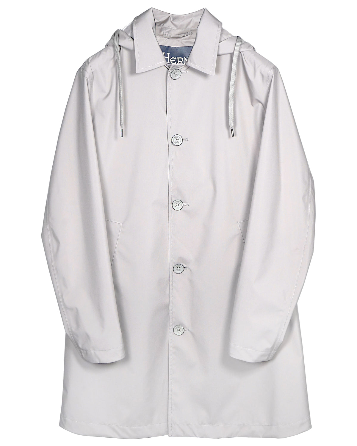 Herno Woven Hooded Raincoat - Beige