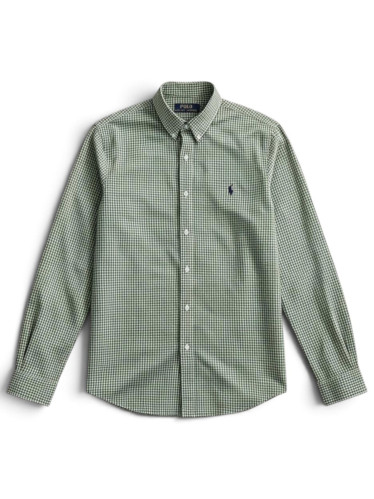 Polo Ralph Lauren Custom Fit Checked Stretch Poplin Shirt - Green