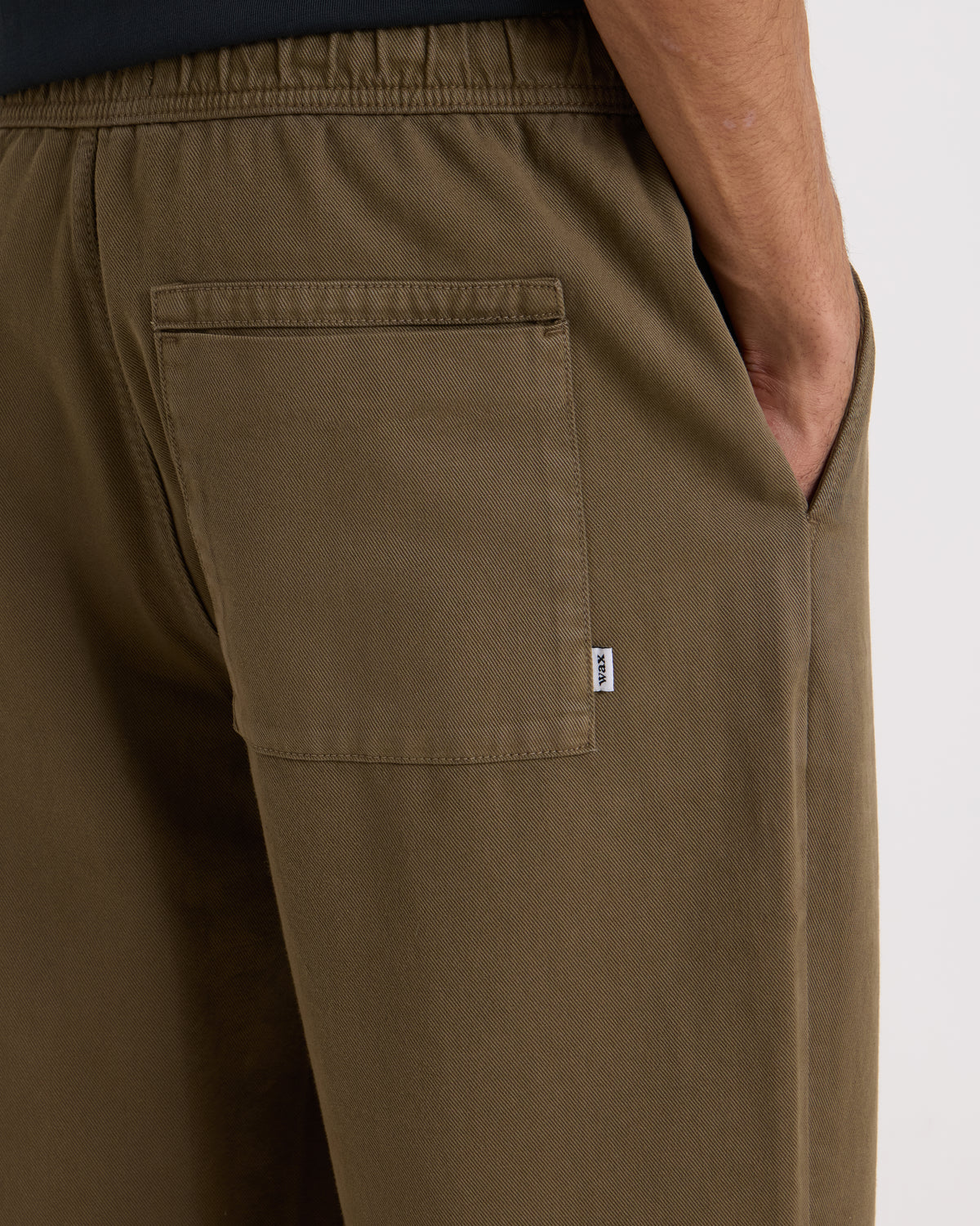 Wax London Kurt Trouser - L30 Organic Cotton Twill - Dark Khaki