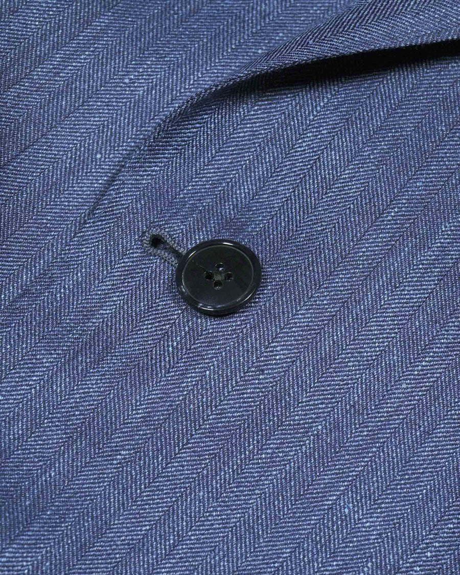 Luigi Bianchi Virgin Wool and Silk Blend Blazer - Blue