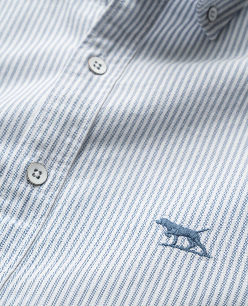 Rodd &amp; Gunn Gunn Oxford Stripe - Horizon Blue