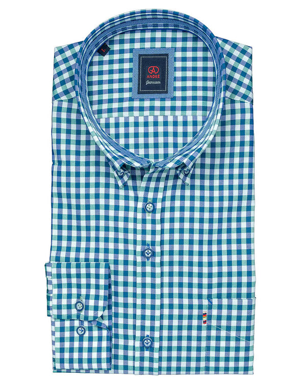 Andre 'Lee' Casual Shirt - Forest Green