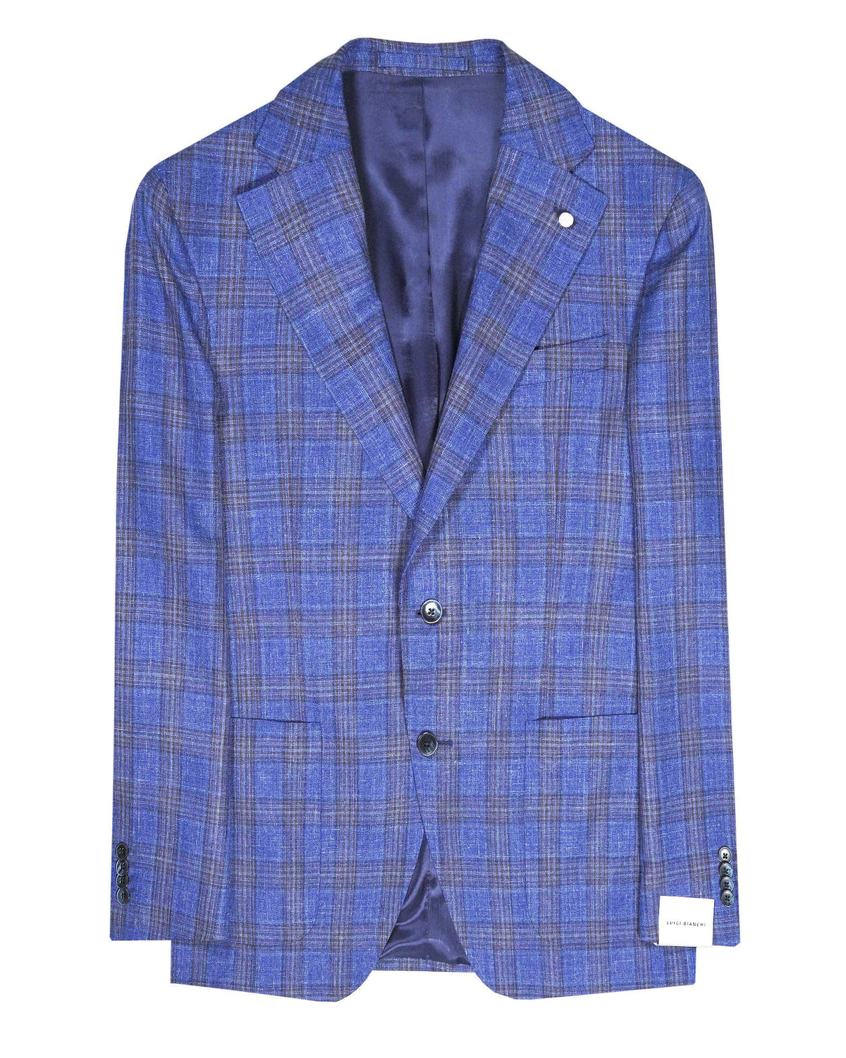Luigi Bianchi Checkered Sports Jacket - Blue