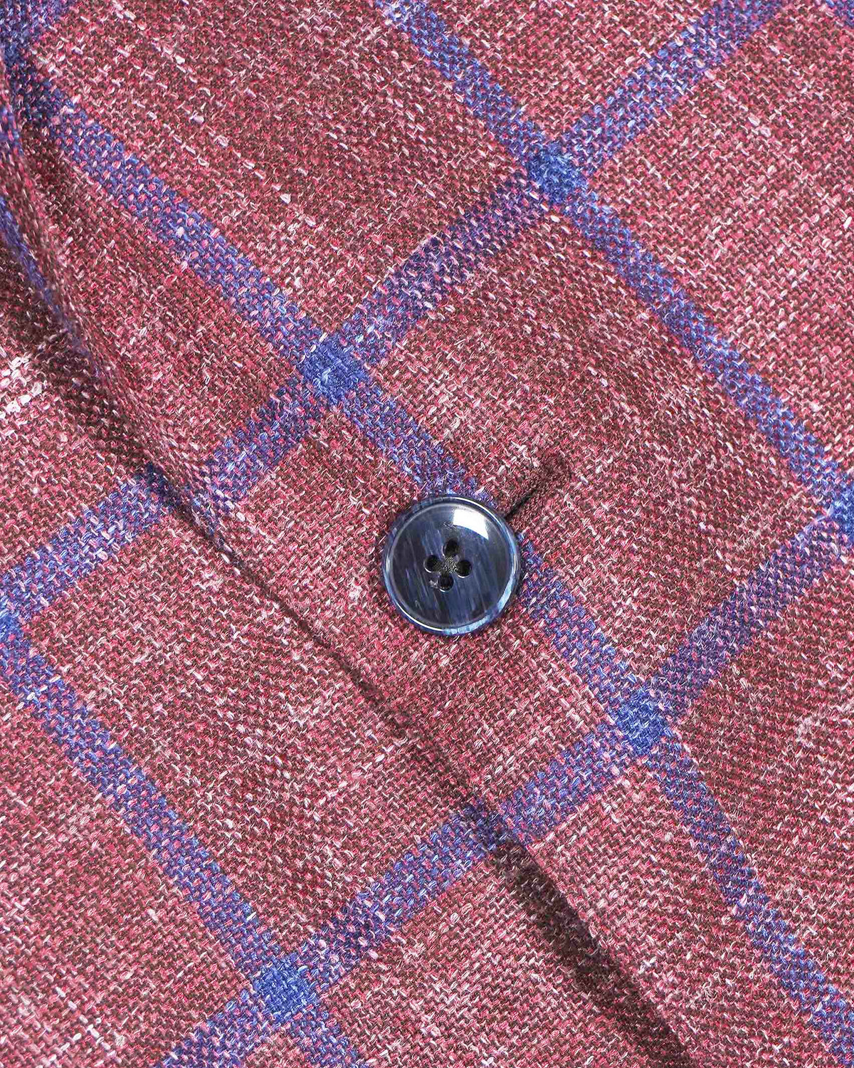 Luigi Bianchi Checkered Wool-Silk-Linen Sports Jacket - Wine