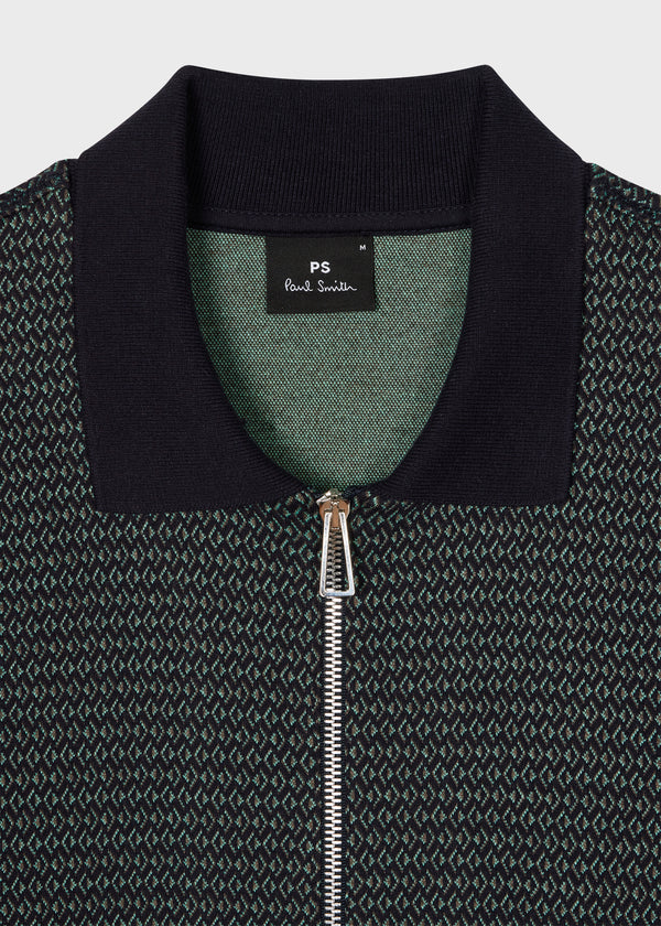 Paul Smith Zip Thru Knitted Cardigans - Blue