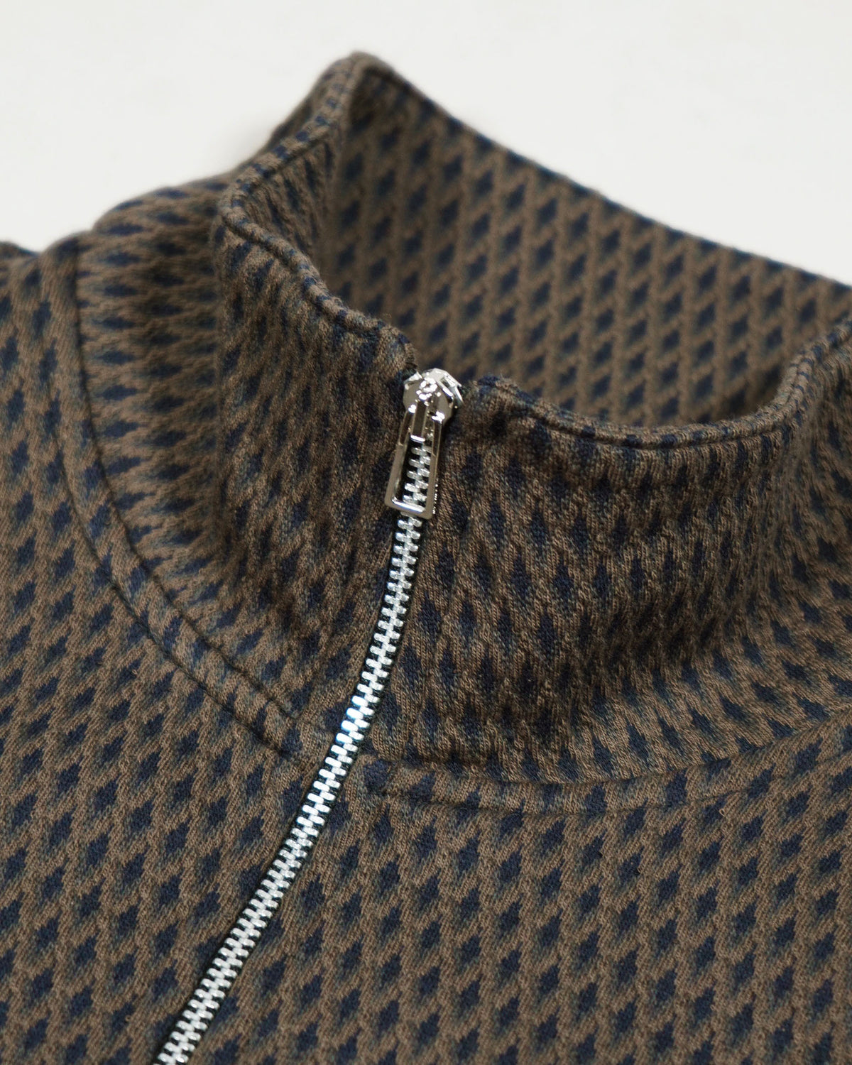 Paul Smith Reg Fit Half Zip Sweatshirt - Brown / Navy