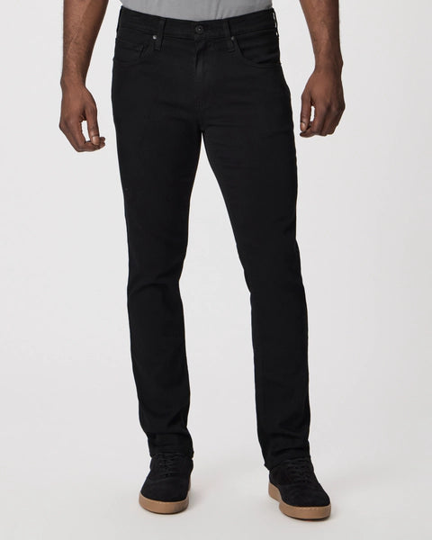 PAIGE Federal Black Shadow Slim Straight Jeans - Black