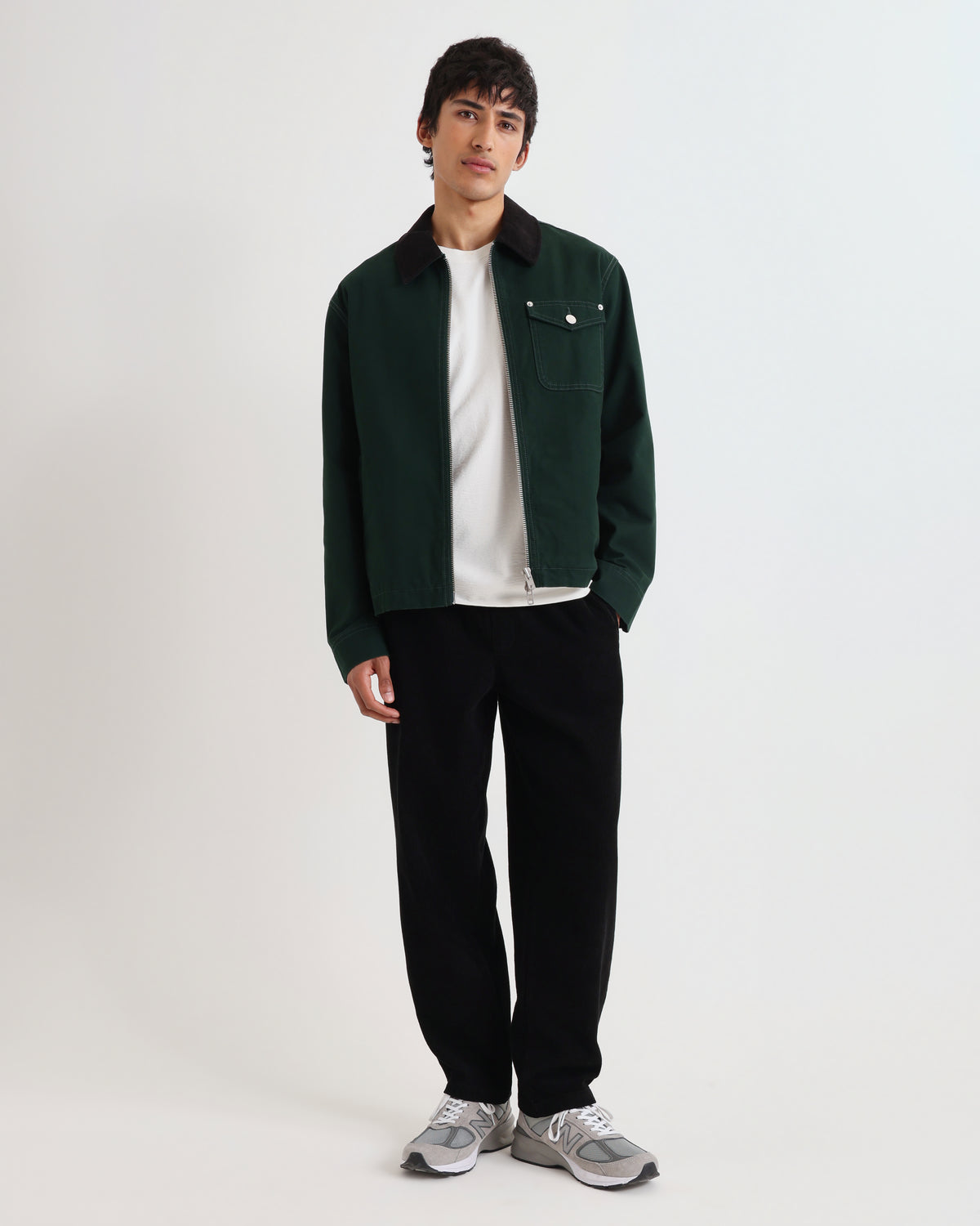 Wax London Mason Jacket Canvas - Green