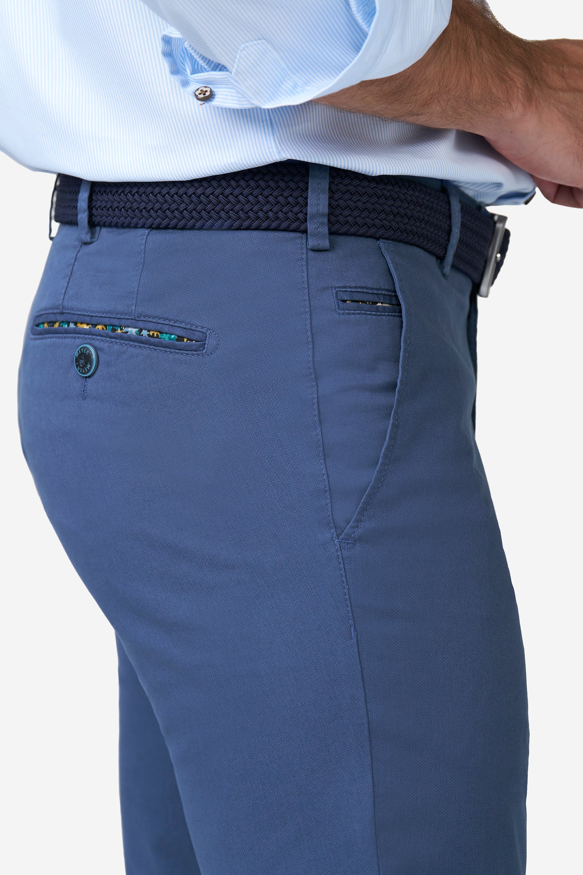 Meyer Hosen BONN Casual Trousers - Blue