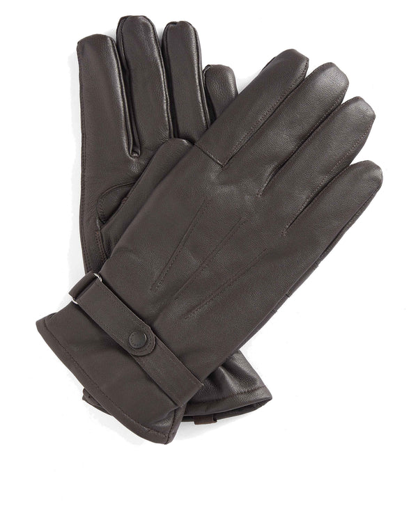 Barbour Burnished Leather Thinsulate Gloves - Brown