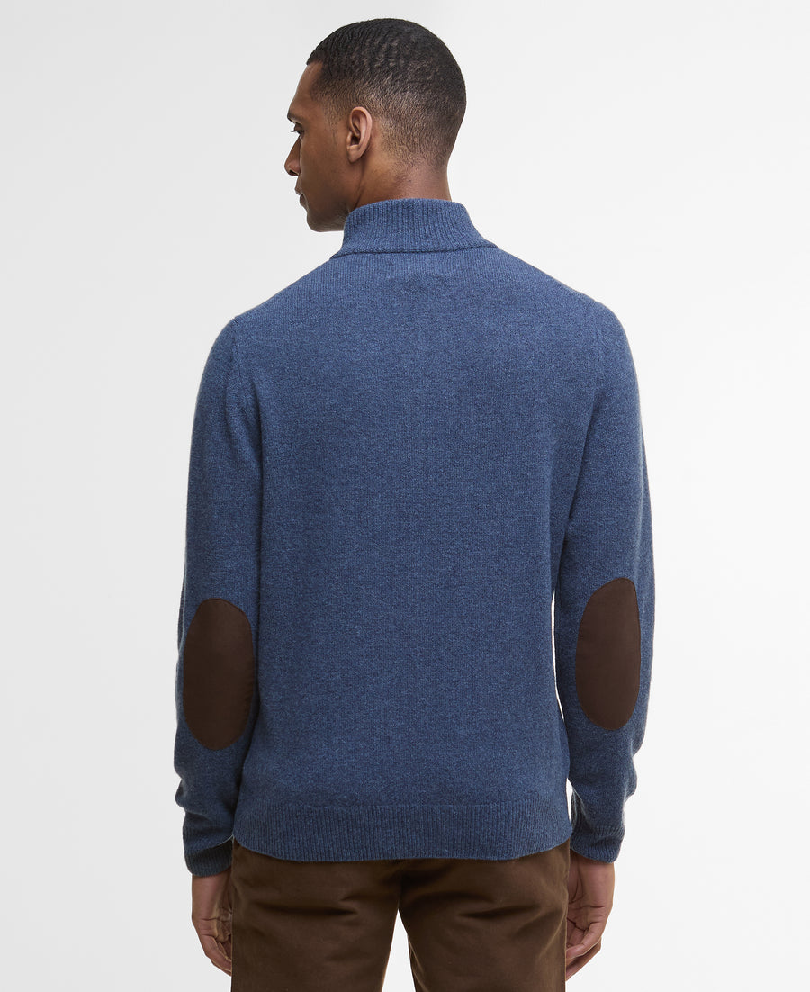 Barbour Essential Patch Half Zip Knitted Jumper - Indigo