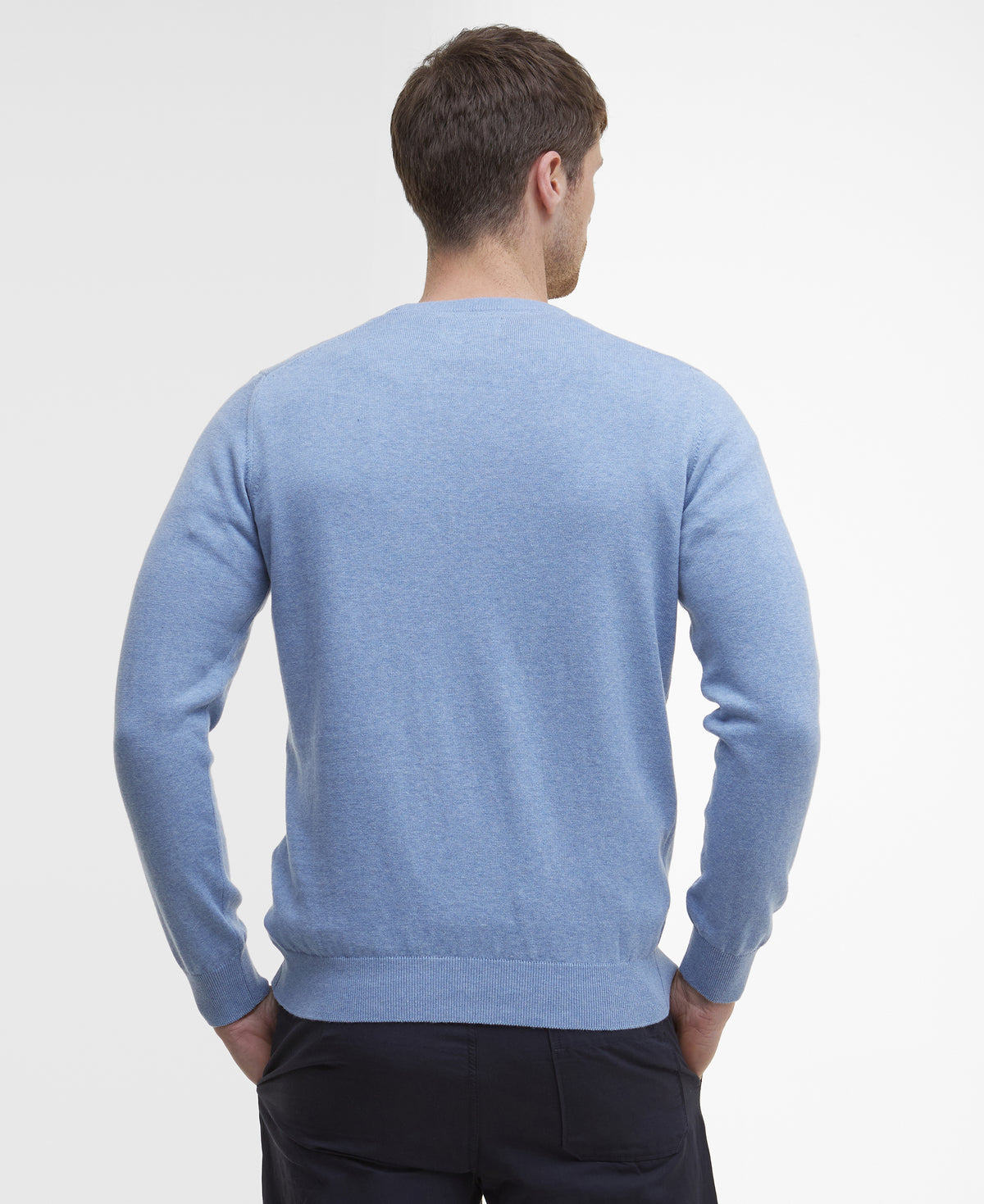 Barbour Pima Cotton Crew Neck Sweater - Dark Chambray