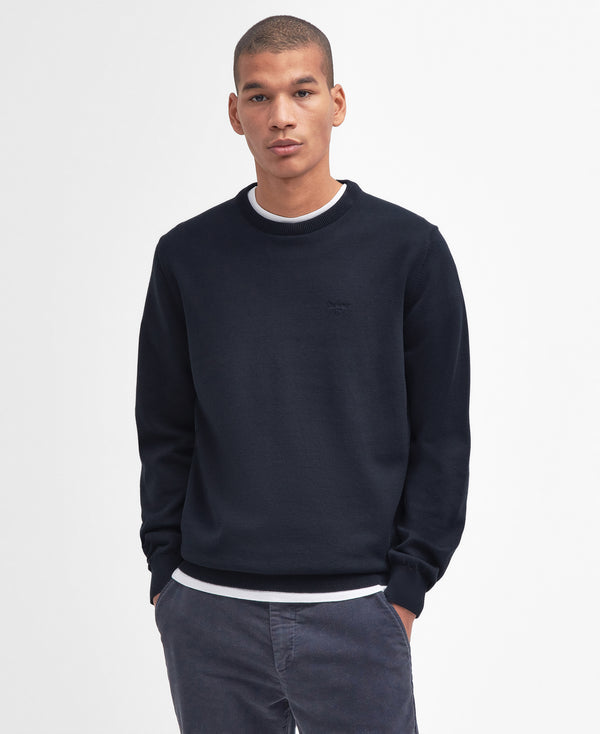 Barbour Pima Cotton Crew Neck Sweater - Navy