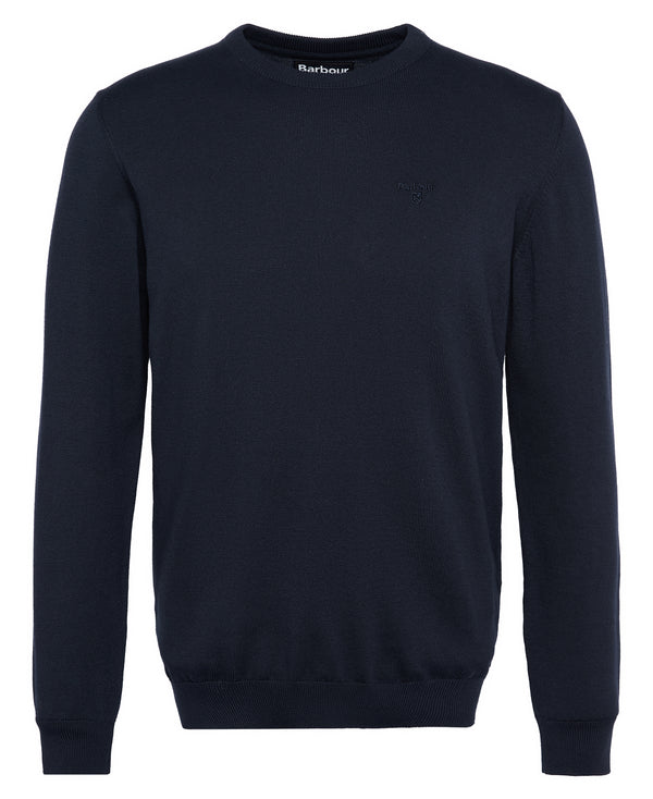 Barbour Pima Cotton Crew Neck Sweater - Navy