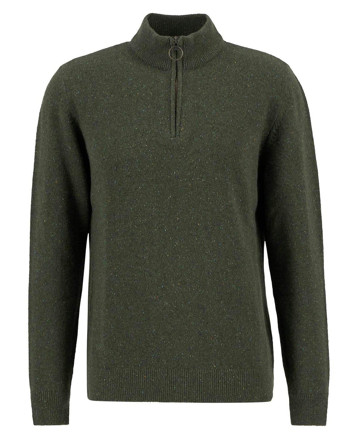 Barbour Essential Tisbury Half Zip Knitted Jumper - Green