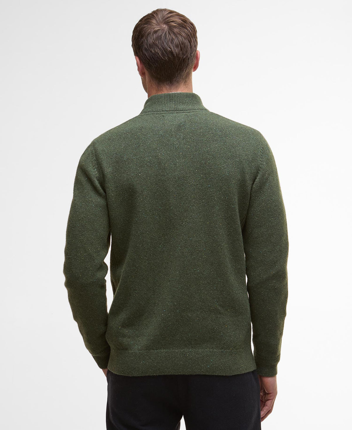 Barbour Essential Tisbury Half Zip Knitted Jumper - Green
