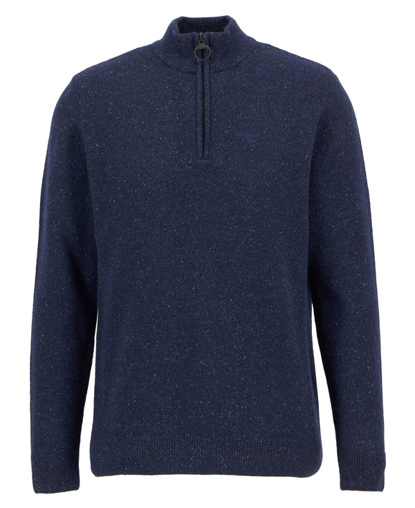 Barbour Essential Tisbury Half Zip Knitted Jumper - Blue