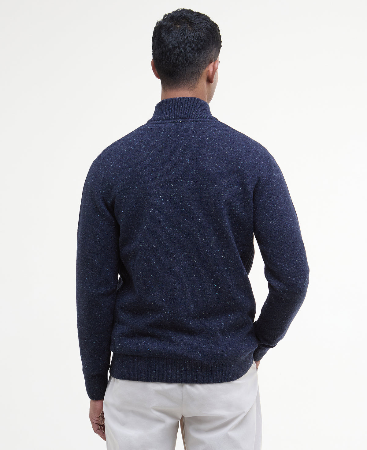 Barbour Essential Tisbury Half Zip Knitted Jumper - Blue