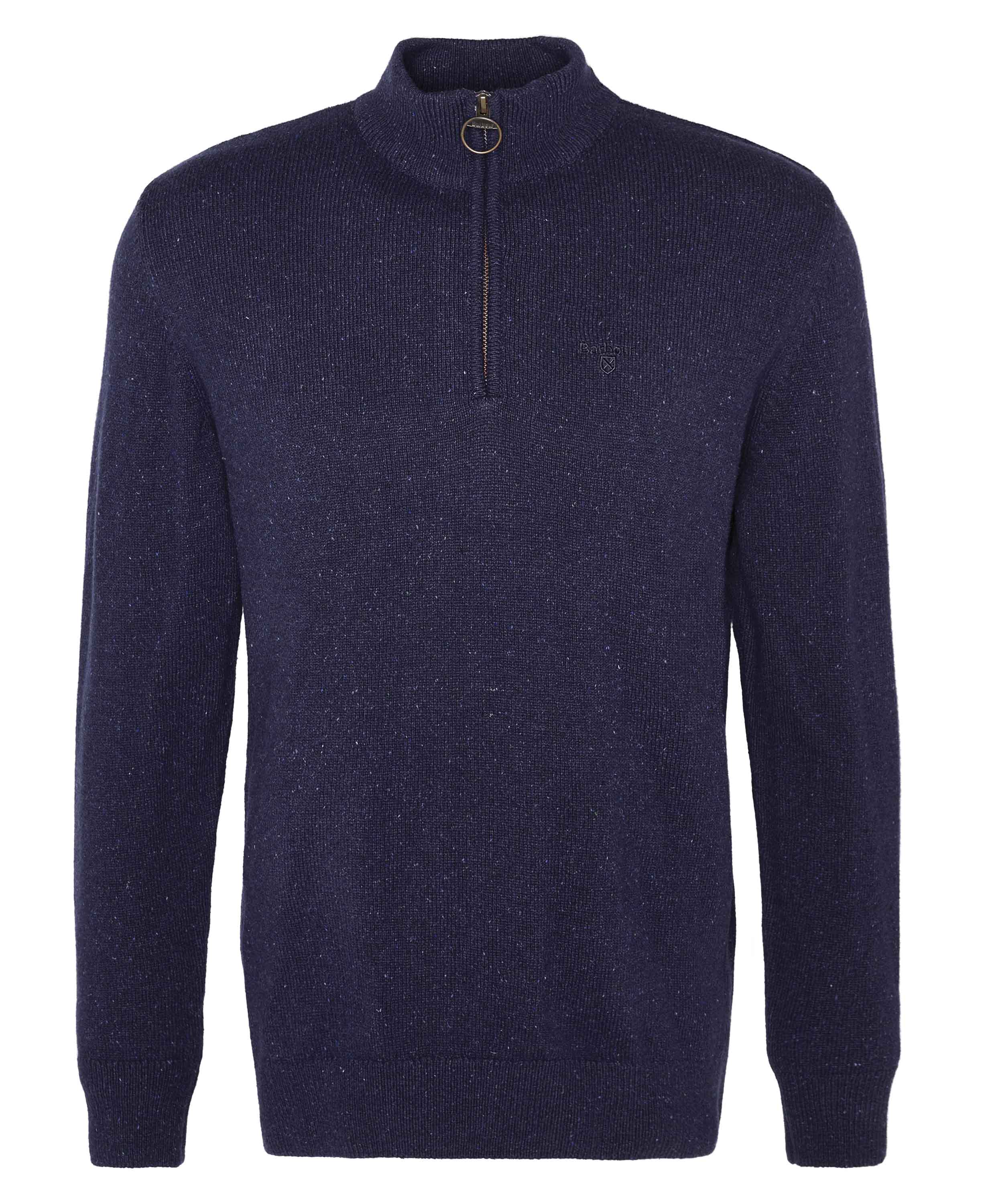 Barbour Essential Tisbury Half Zip Knit - Navy - Galvin for Men