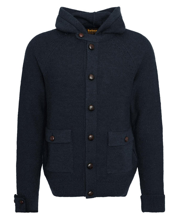 Barbour X TO KI TO  Bastle Zip Through Knitted Hoodie - Black