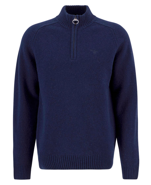 Barbour Grangetown Half Zip Knitted Jumper - Navy