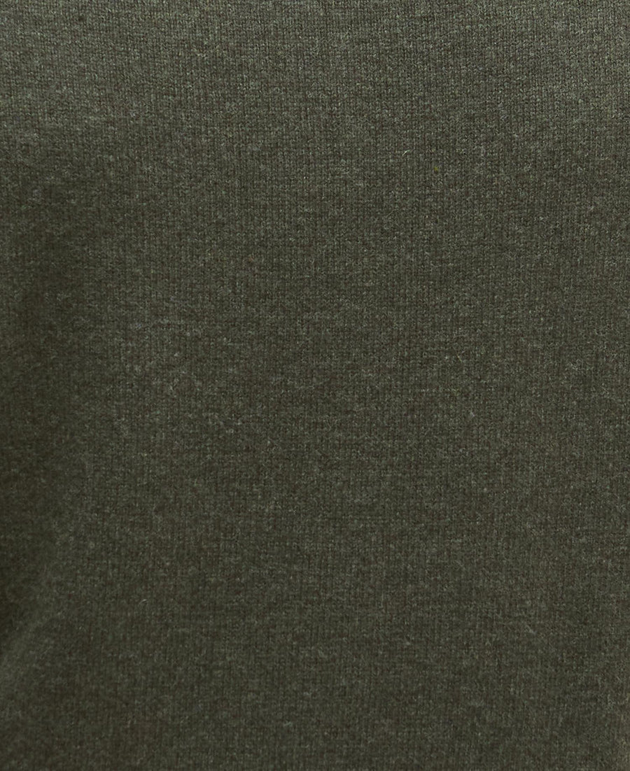 Barbour Grangetown Half Zip Knitted Jumper - Olive