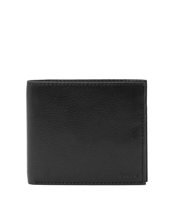 Barbour Colwell Leather Billfold Wallet - Black