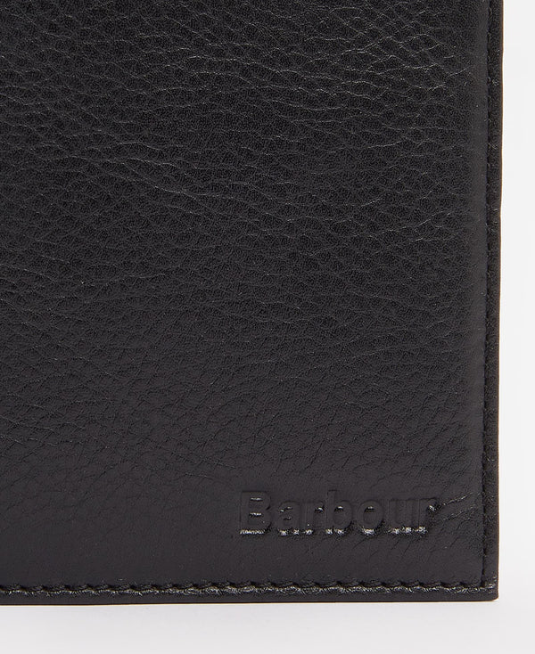 Barbour Colwell Leather Billfold Wallet - Black