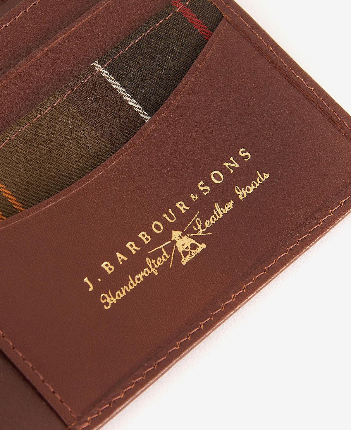 Barbour Colwell Leather Billfold Wallet - Brown