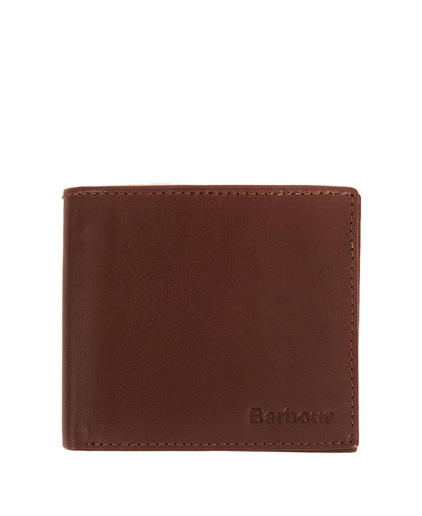 Barbour Colwell Leather Billfold Wallet - Brown