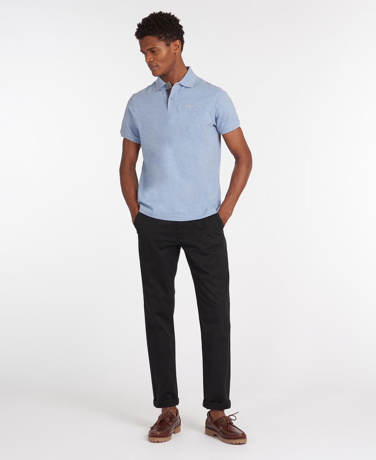 Barbour Tartan Pique Polo Shirt - Blue