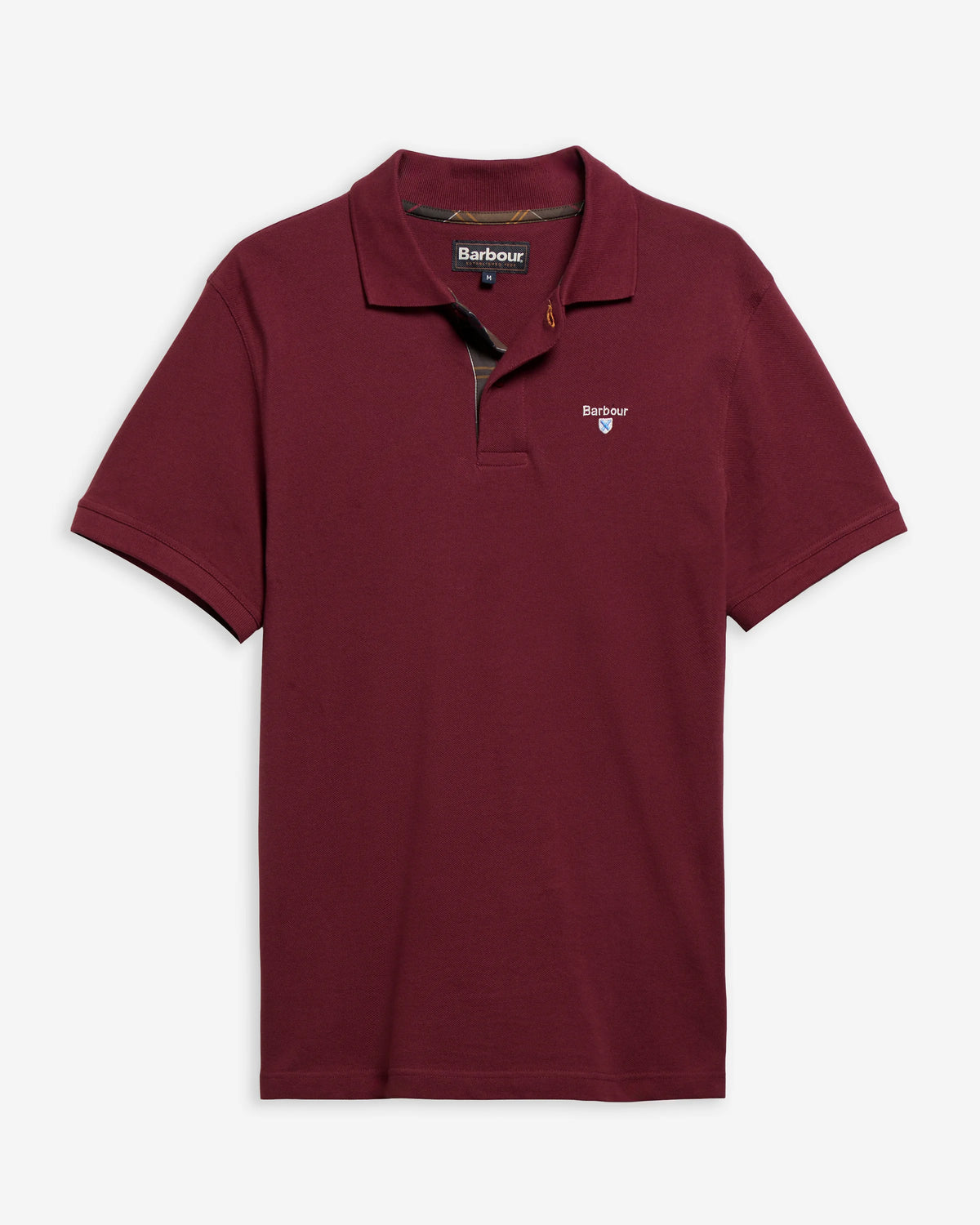 Barbour Tartan Pique Polo Shirt - Ruby Red