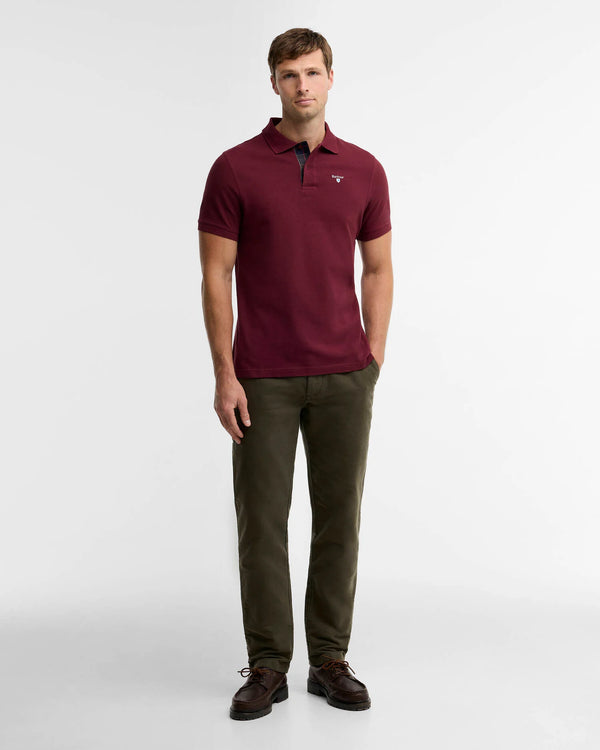 Barbour Tartan Pique Polo Shirt - Ruby Red