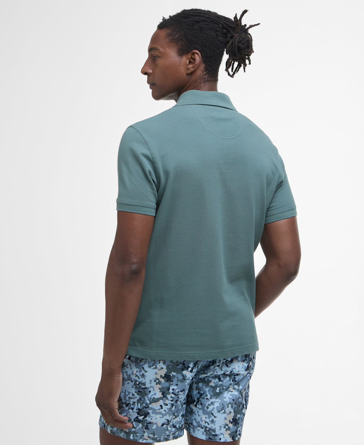 Barbour Tartan Pique Polo Shirt - Vintage Teal