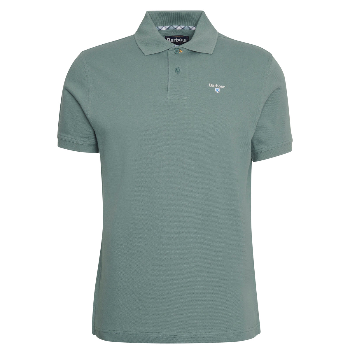 Barbour Tartan Pique Polo Shirt - Vintage Teal