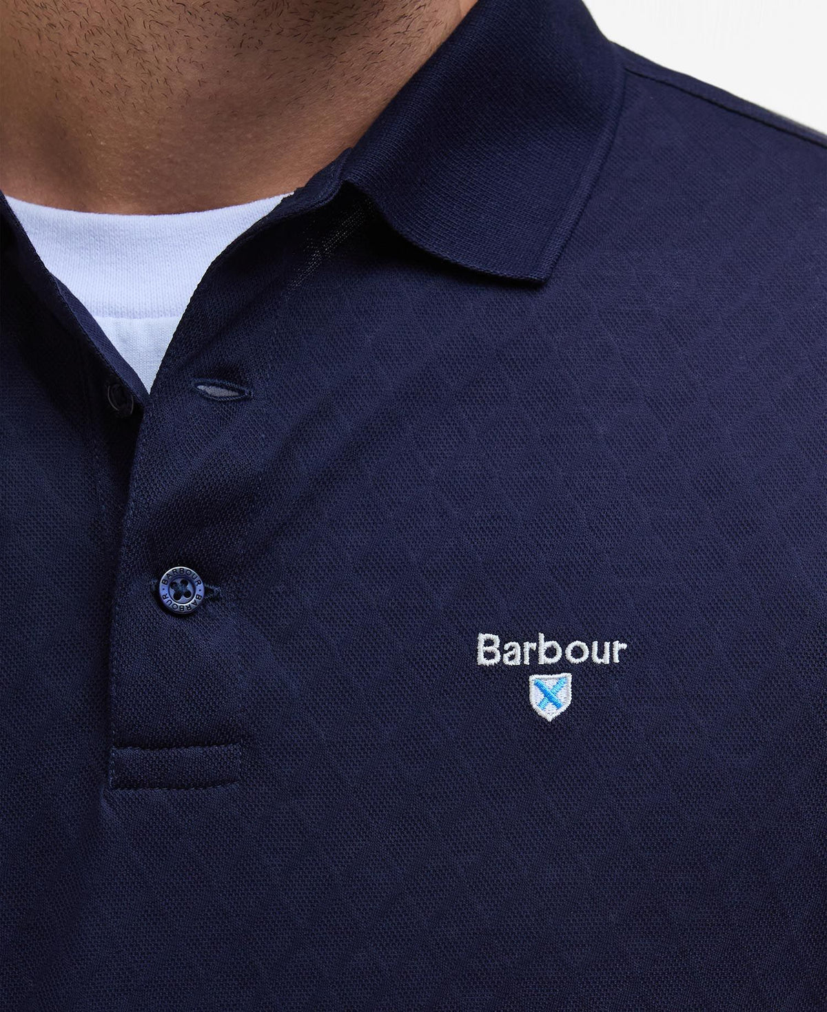 Barbour Sutton Tailored Polo Shirt - Navy