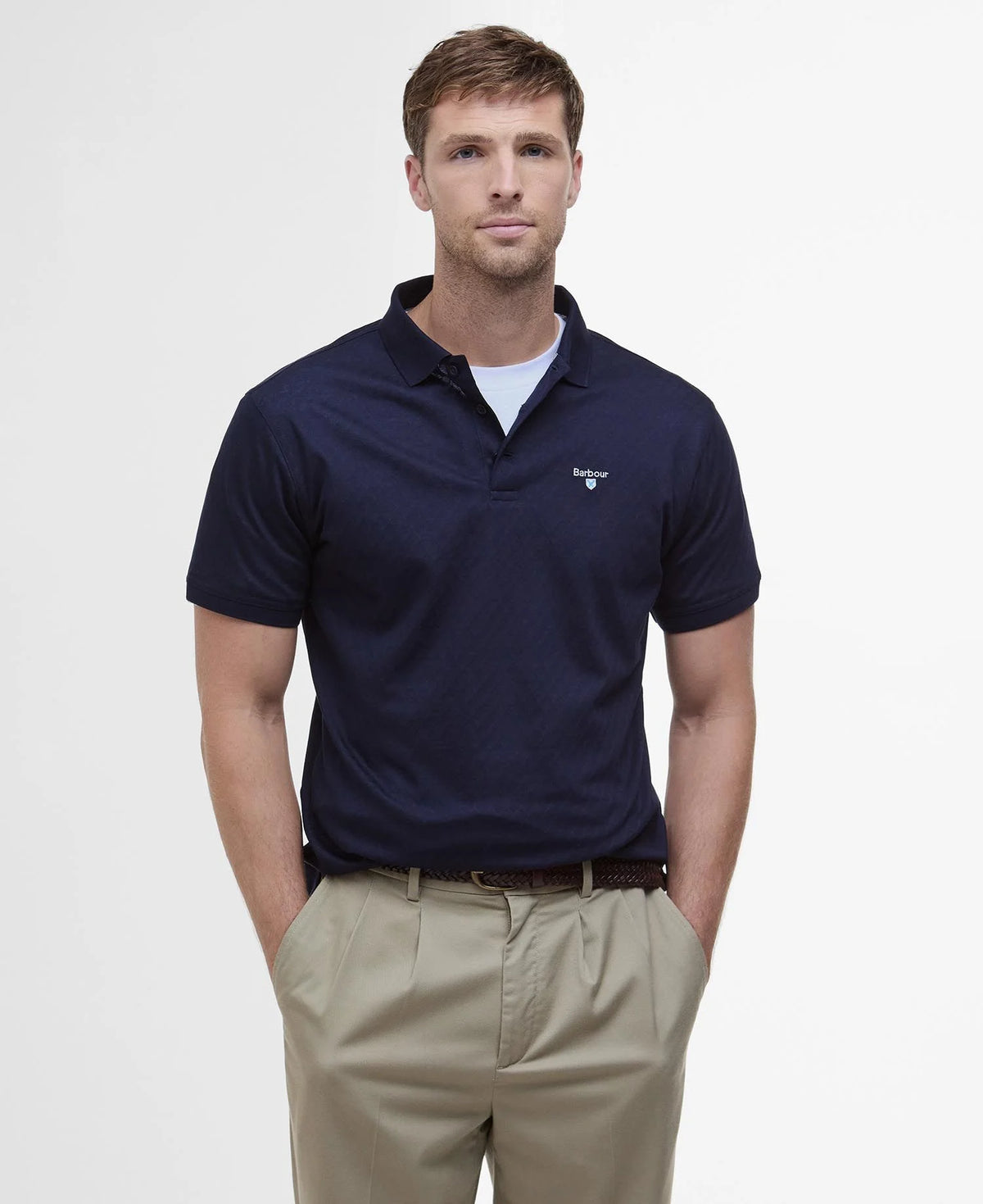 Barbour Sutton Tailored Polo Shirt - Navy