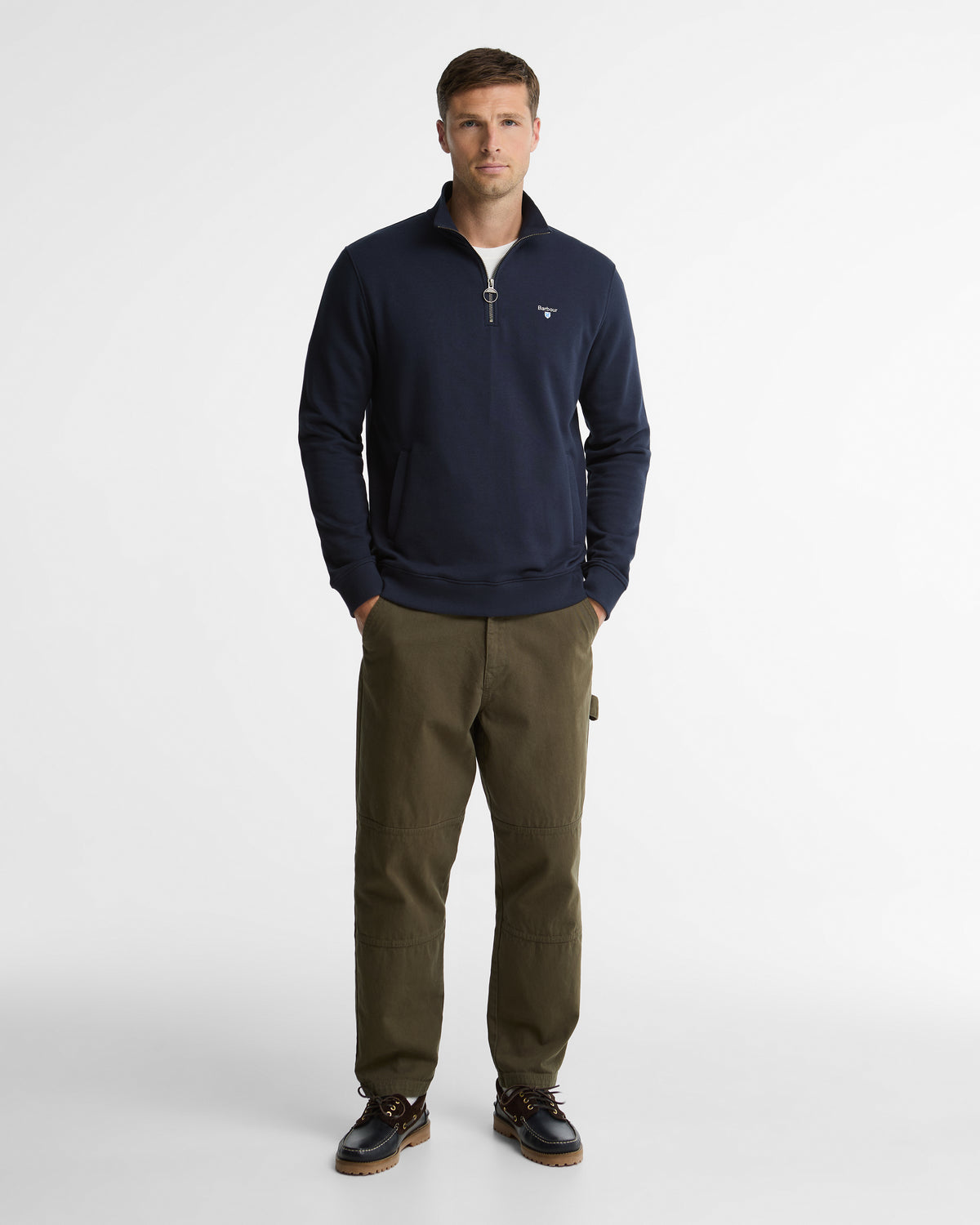 Barbour Desmond Half Zip Sweatshirt - Navy