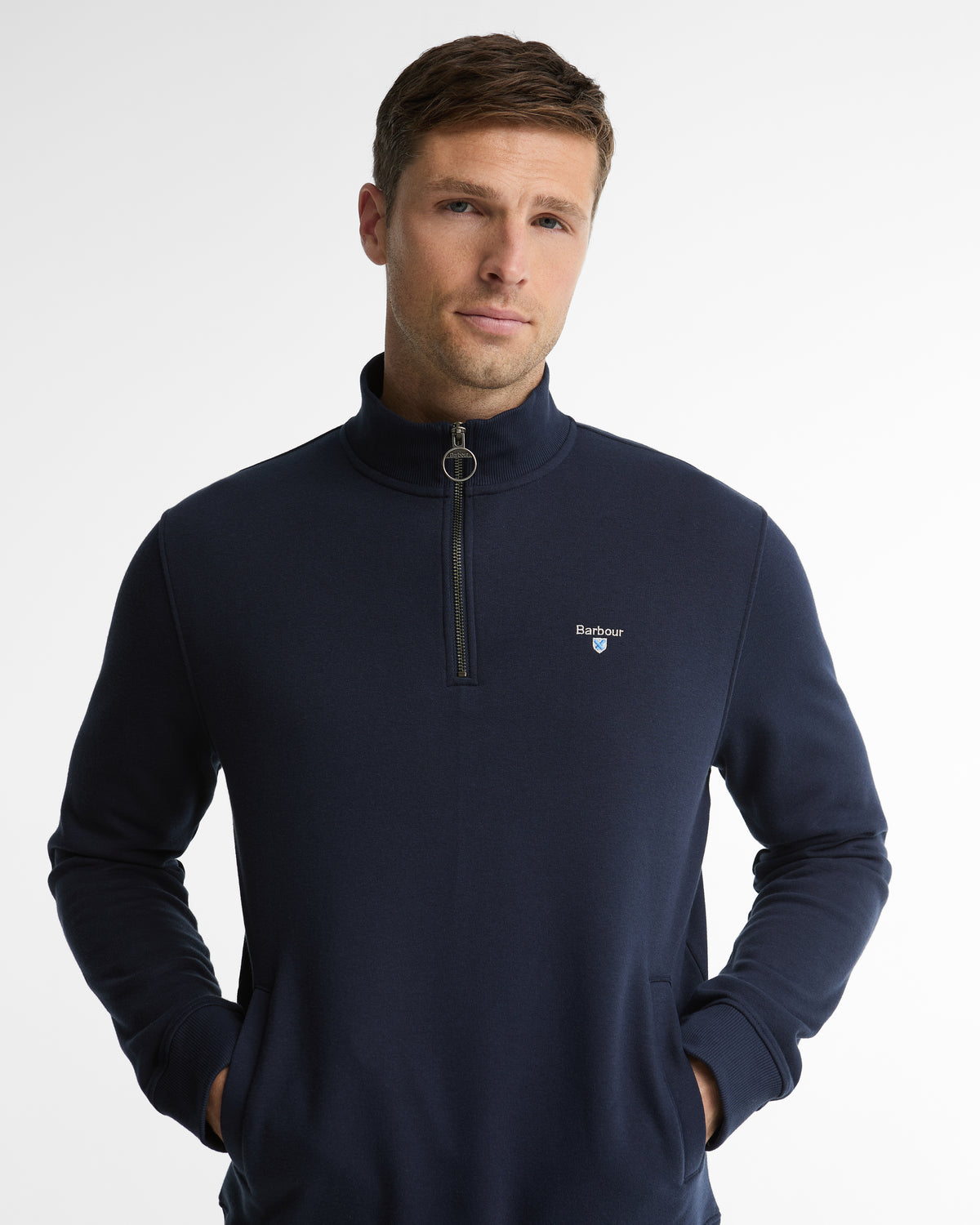 Barbour Desmond Half Zip Sweatshirt - Navy