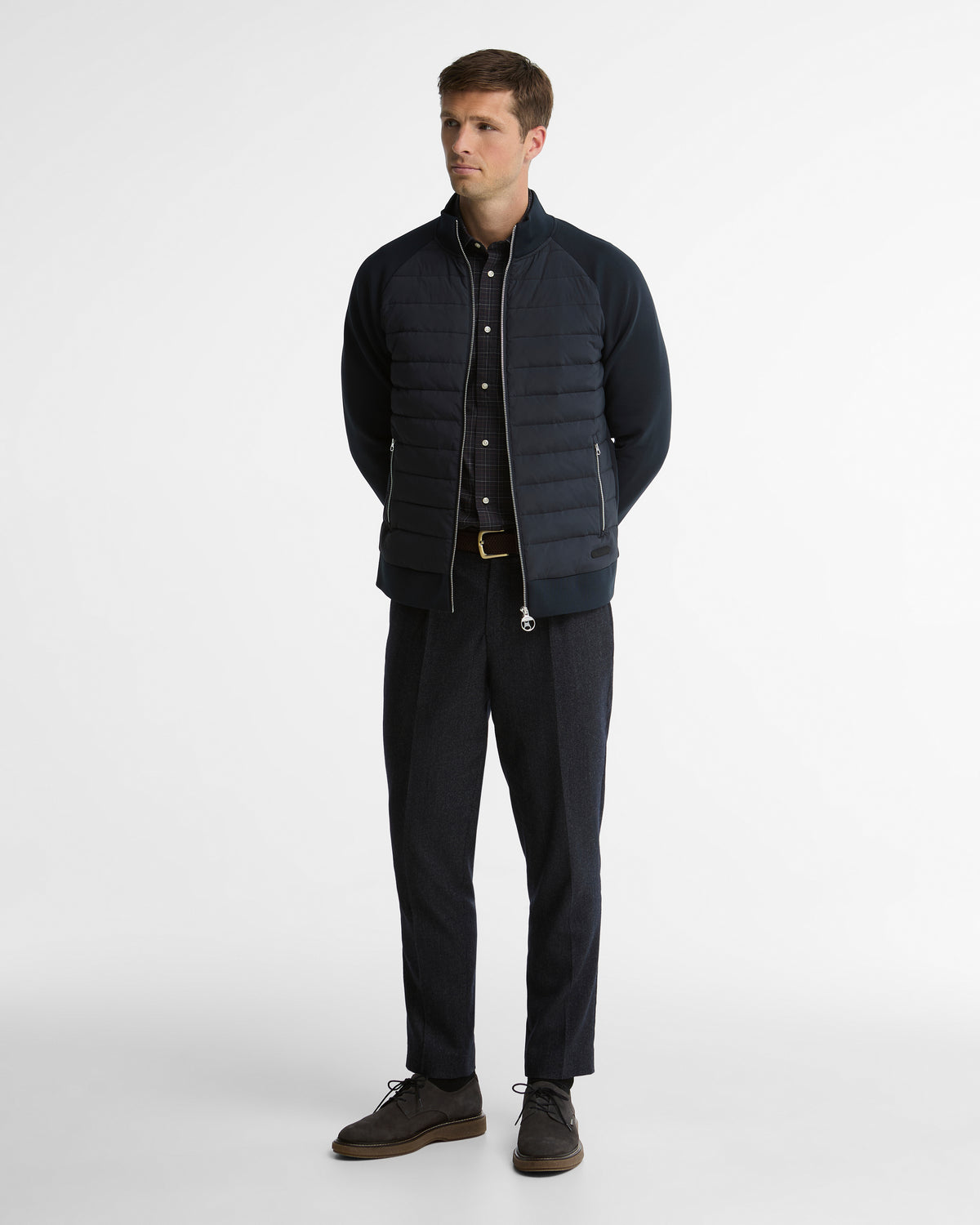 Barbour Thornton QS Zip Through- Dark Navy
