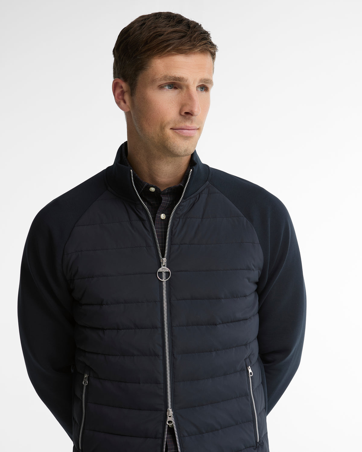 Barbour Thornton QS Zip Through- Dark Navy