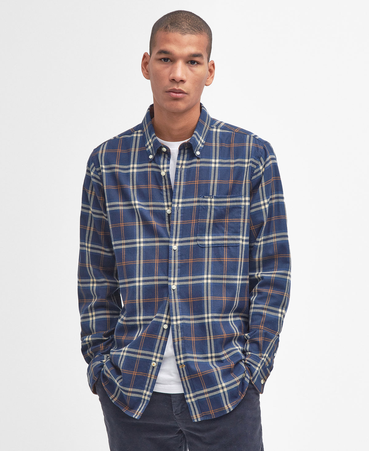Barbour Crossfell Tailored Checked Shirt - Blue
