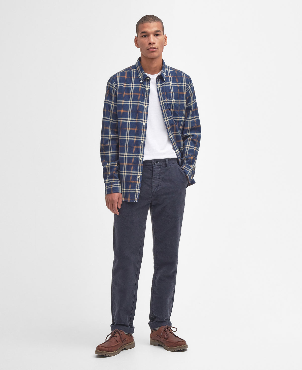 Barbour Crossfell Tailored Checked Shirt - Blue