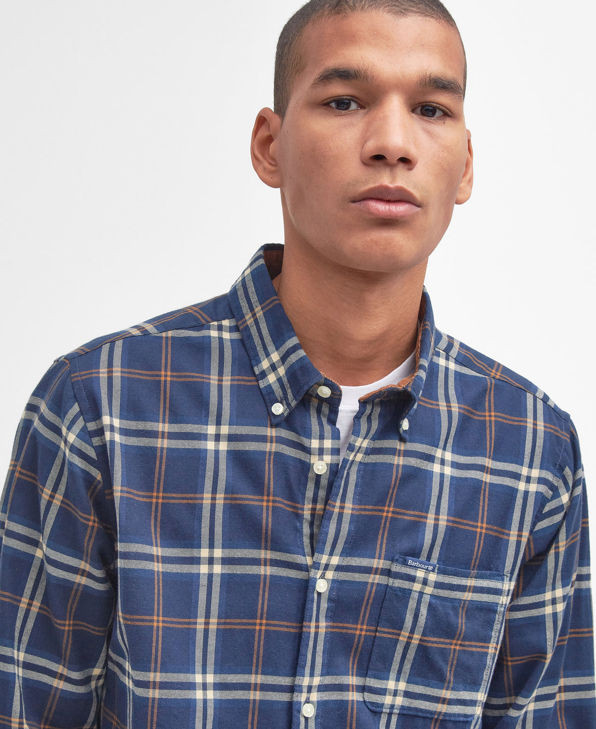 Barbour Crossfell Tailored Checked Shirt - Blue