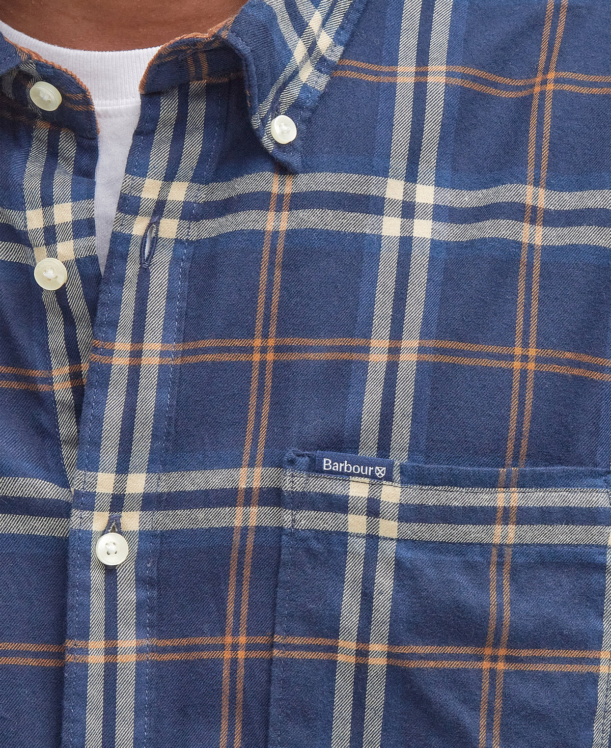 Barbour Crossfell Tailored Checked Shirt - Blue