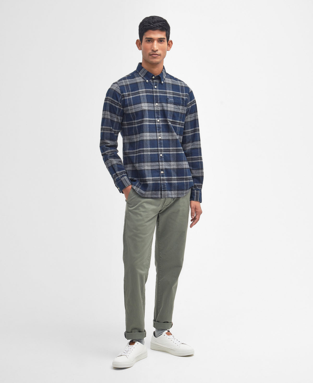 Barbour Betsom Tailored Checked Shirt - Grey